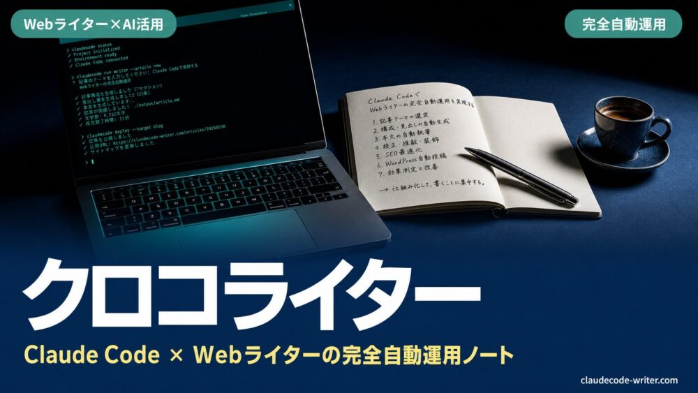 クロコライターのトップページを切り取ったブログイメージ